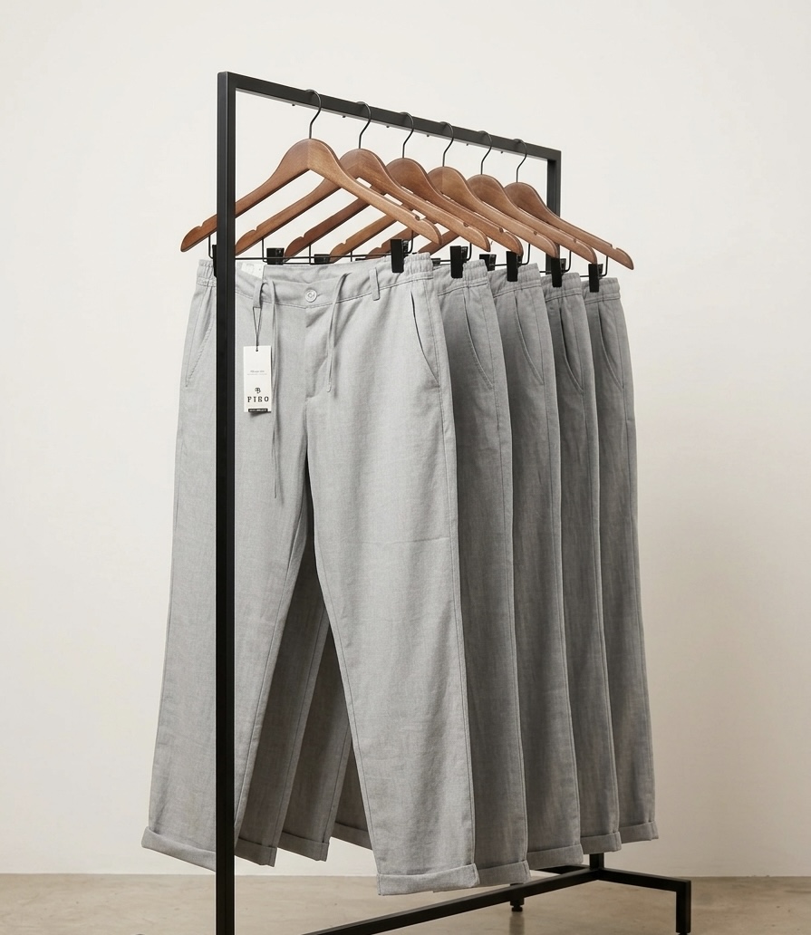 Casual Elastic-Waist Pants 2