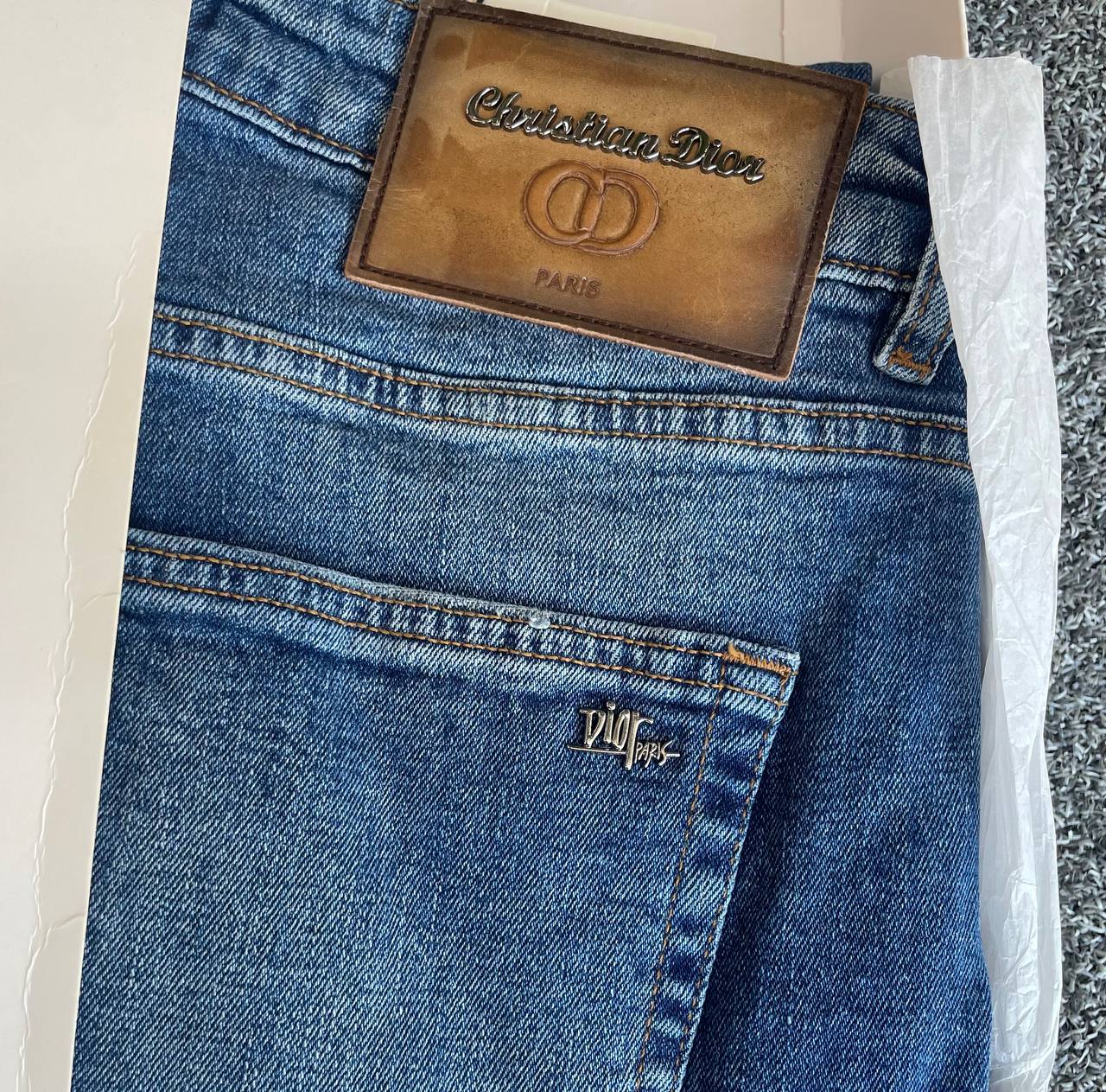 (Dior Blue Denim Jeans) 2