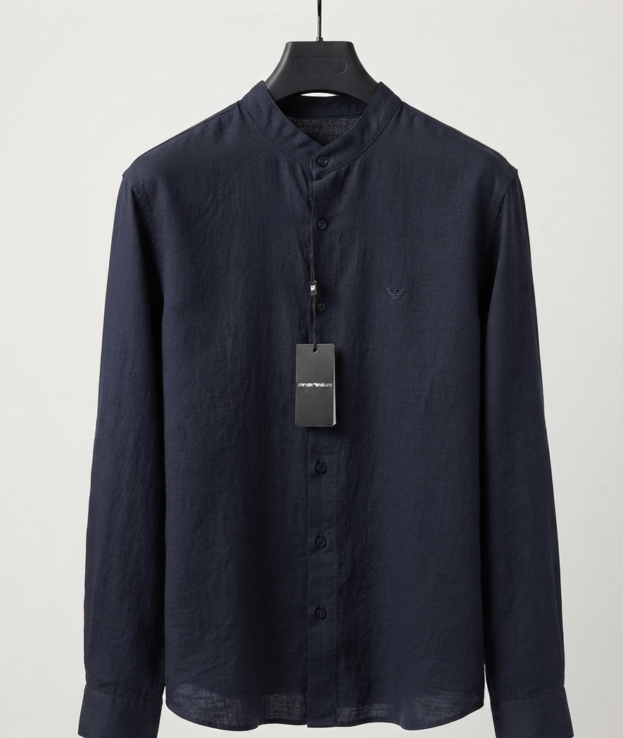 Armani Men's Premium Soft and Lightweight Linen Shirt 2