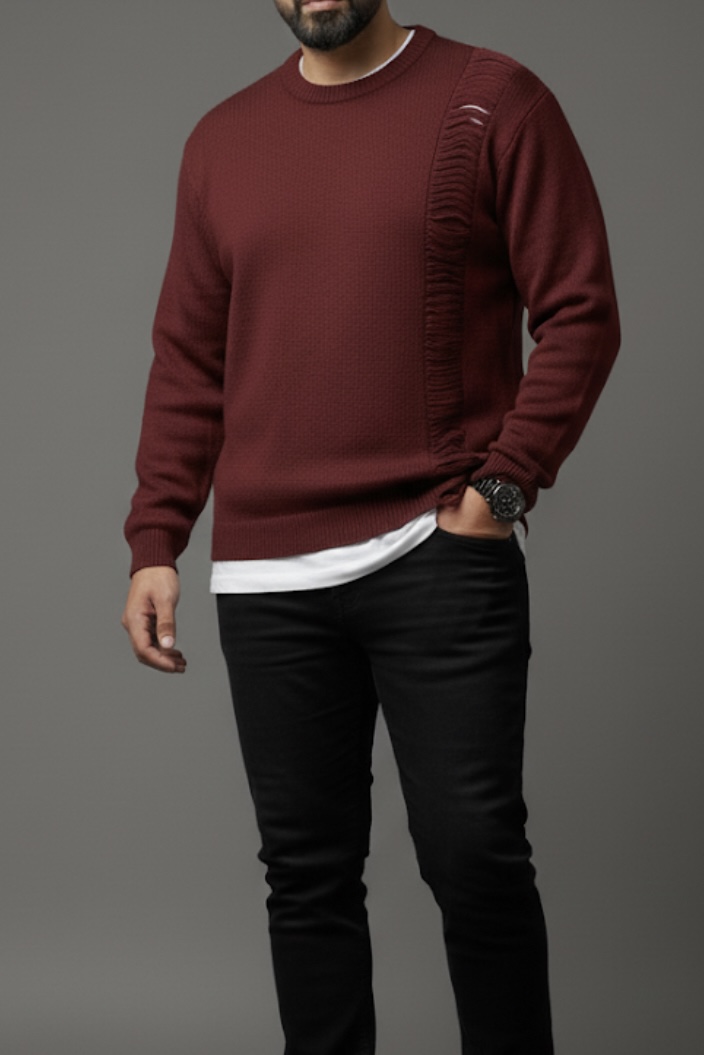 Distressed Knit Sweate 2