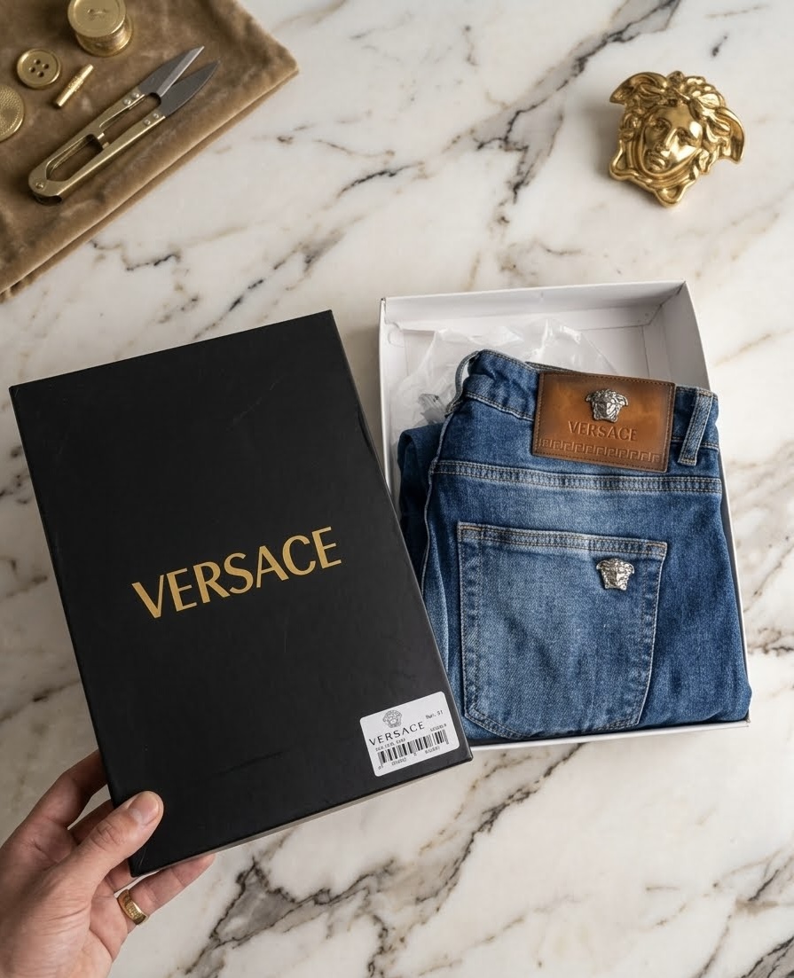 (Versace Blue Denim Jeans)