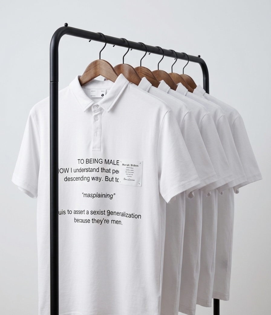 Casual Polo T-Shirt with Modern Graphic Print 2
