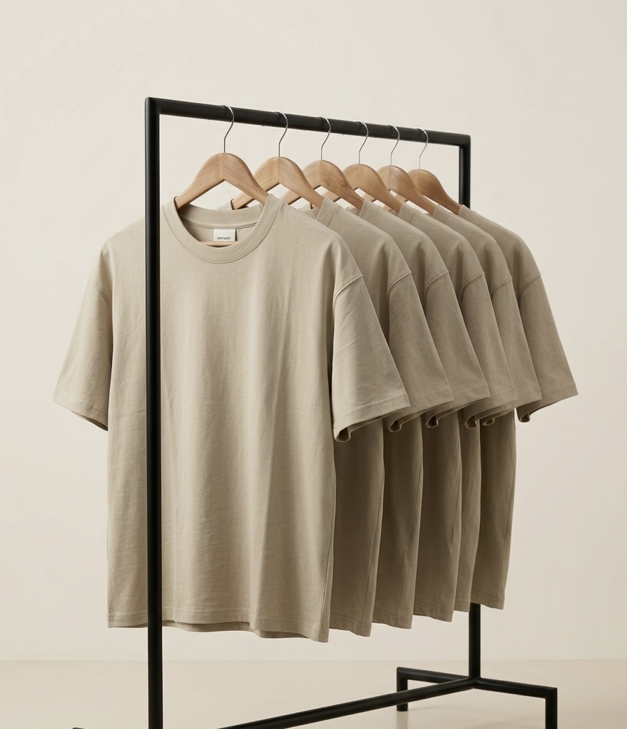 Casual Crewneck Drop-Shoulder T-Shirt