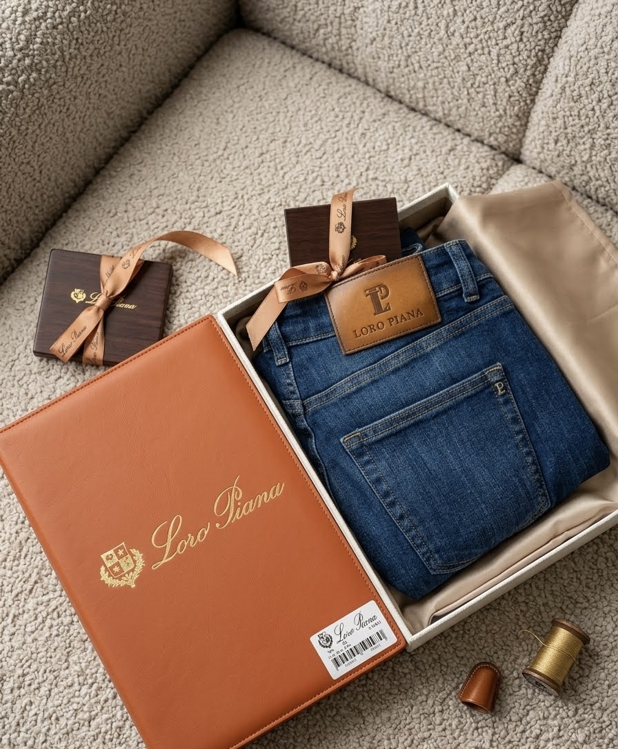 (Loro Piana Blue Denim Jeans)